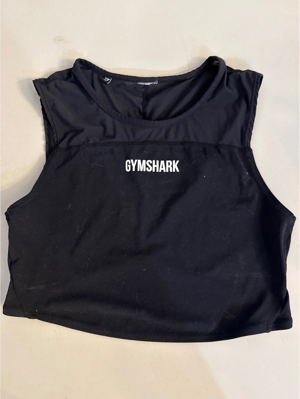 Gymshark rationblack cropped top size small
